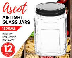 ascot glass airtight food storage jars