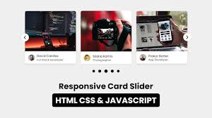 create responsive card slider in html