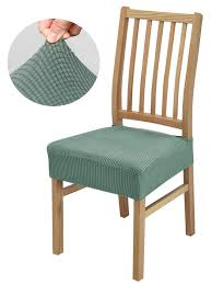 Blue Jacquard Chair Seat Cushion Cover