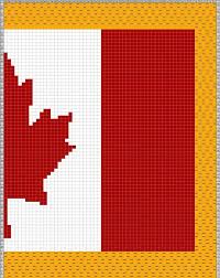 The Chart For The Canadian Flag Right Side Rows Show With