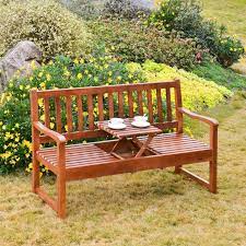 Outsunny Wooden Garden Bench With