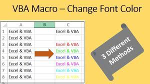 how to change font color in excel vba