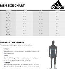 adidas football pants size chart