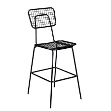 Black Ollie Outdoor Bar Stool