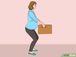 how to lift objects when pregnant with