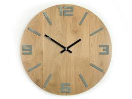 large wall clock wood clock with grey