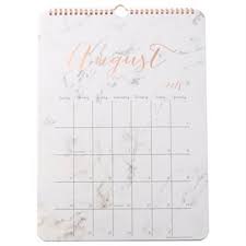 2019 17 Month Oversized Wall Calendar White Marble By Hobbry