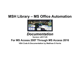 Msh Library Ms Office Automation Manualzz Com
