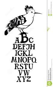 Alfabeto Do Cartaz Da Coleção Dos Pássaros Com Pássaro Do Hoopoe Ilustração  do Vetor - Ilustração de plumagem, naughty: 86028646
