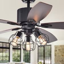 Shop Cornelius Forged Black 3 Light 52 Inch Lighted Ceiling Fan Incl Remote 2 Color Option Blades On Sale Overstock 26885807
