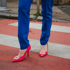 Pantofi dama fucsia din material textil cu toc Ziara - Kalapod