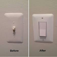 Replace An Old Wall Switch With A Stylish Rocker Switch Light Switch Covers Diy Updating House Light Switch