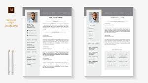 If you're looking to show how professional you are through your resume, this free template is perfect for you. Professional Resume Free 2 Pages 2018 Template Download Illustrator Speed Art Youtube