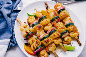 shrimp and scallop kabobs the food