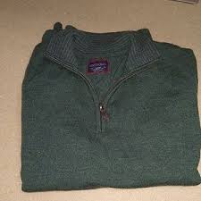 Untuckit Sweaters Xl Merino Quarter Zip Black Sweater