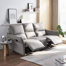 rayvon 3 seater recliner light grey