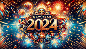new year 2024 hd wallpaper festive