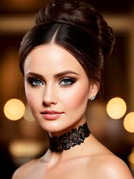 makeup black and charming stare