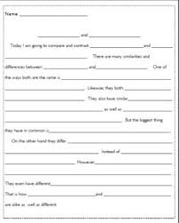 Free Printable Compare and Contrast Graphic Organizers  Here is a free  collection of five compare and contrast templates for students  teachers  and kids 