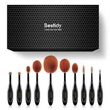 professional soft oval makeup brushes