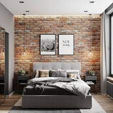 brick wall bedroom