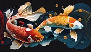 Koi Fish Vector Ilration Colorful