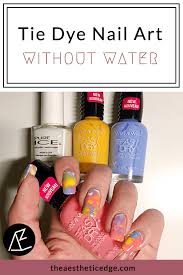 tie dye nail art without water