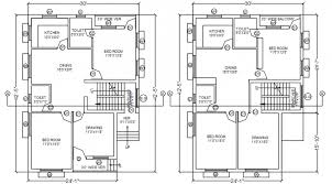 Two Story House Layout Floor Plan Cad