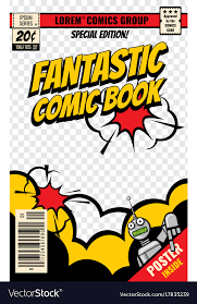 Comic Book Cover Template Royalty Free Vector Image