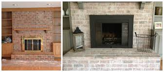 How To Paint A Red Brick Fireplace To