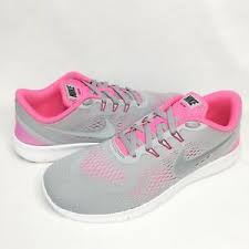 Details About Nike Free Run Running Shoes Grey Pink Size 6 5y Women 8