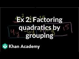 Example 2 Factoring Quadratics By