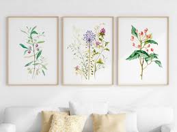 Printable Wall Art Set Of 3 Botanical