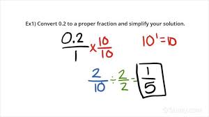 decimal into a proper fraction