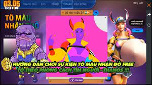 Garena Free Fire| Hướng dẫn chơi sự kiện tô màu nhận quà Tô màu phong cách  tím người Thanos - YouTube