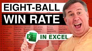 excel lunchtime 8 ball win rate