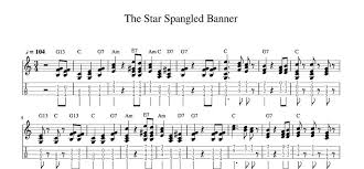 star spangled banner ukulele solo tab