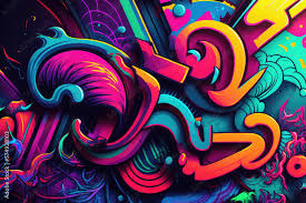 abstract neon graffiti wallpaper stock