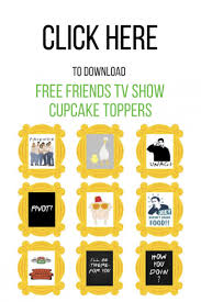 friends tv show cupcakes and toppers