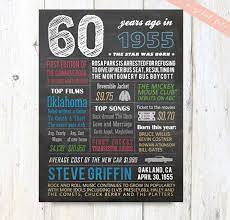 To help you on your quest to find the best birthday gift idea, we've rounded up 30 of the best 60th birthday gift ideas that are sure to stand out. 60th Birthday Gift Idea For Dad 1955 Personalized 60th Birthday Chalkboard Wall Art Poster Gift For Hus 60th Birthday Gifts 60th Birthday 60th Birthday Party