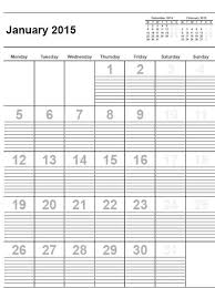 Home Life Weekly Printable Calendar 2015