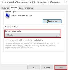 how to change monitor refresh rate in