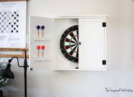 diy dartboard cabinet the inspired
