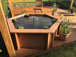 garden aquarium brown raised pond with