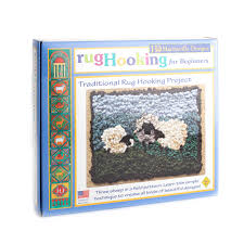 sheep rug hooking kit by friendly loom