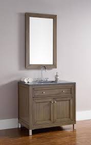 Traditional designed 36 double bathroom vanity crafted with solid wood and engineered wood. James Martin Chicago Single 36 Inch Transitional Bathroom Vanity White Washed Walnut