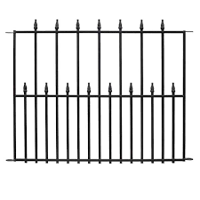 Black Metal Garden Fence Panel