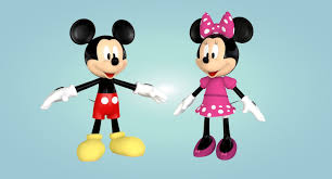 mickey and minnie mouse 3d model 158