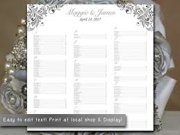 Invitation Wedding Seating Chart Template Download