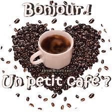 Gif animé Bonjour - un petit café-1 - les gifs animés de dentelledelune